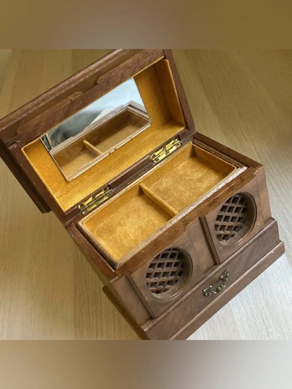 Vintage brown wooden